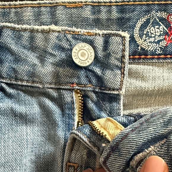 Light Blue Frayed Hem Mini Skirt - Picture 4 of 5